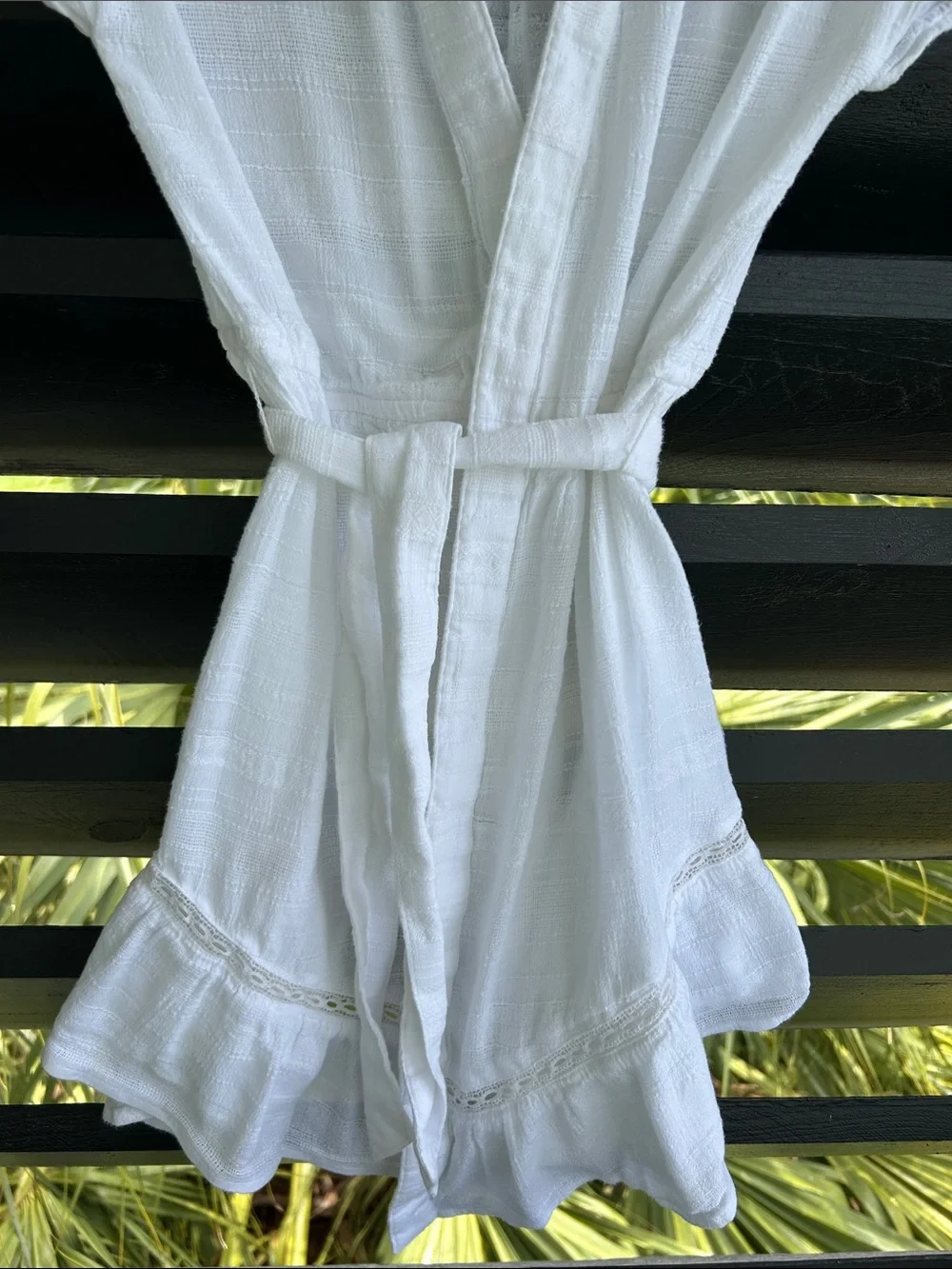 Abercrombie kids White Textured Open Cover-Up